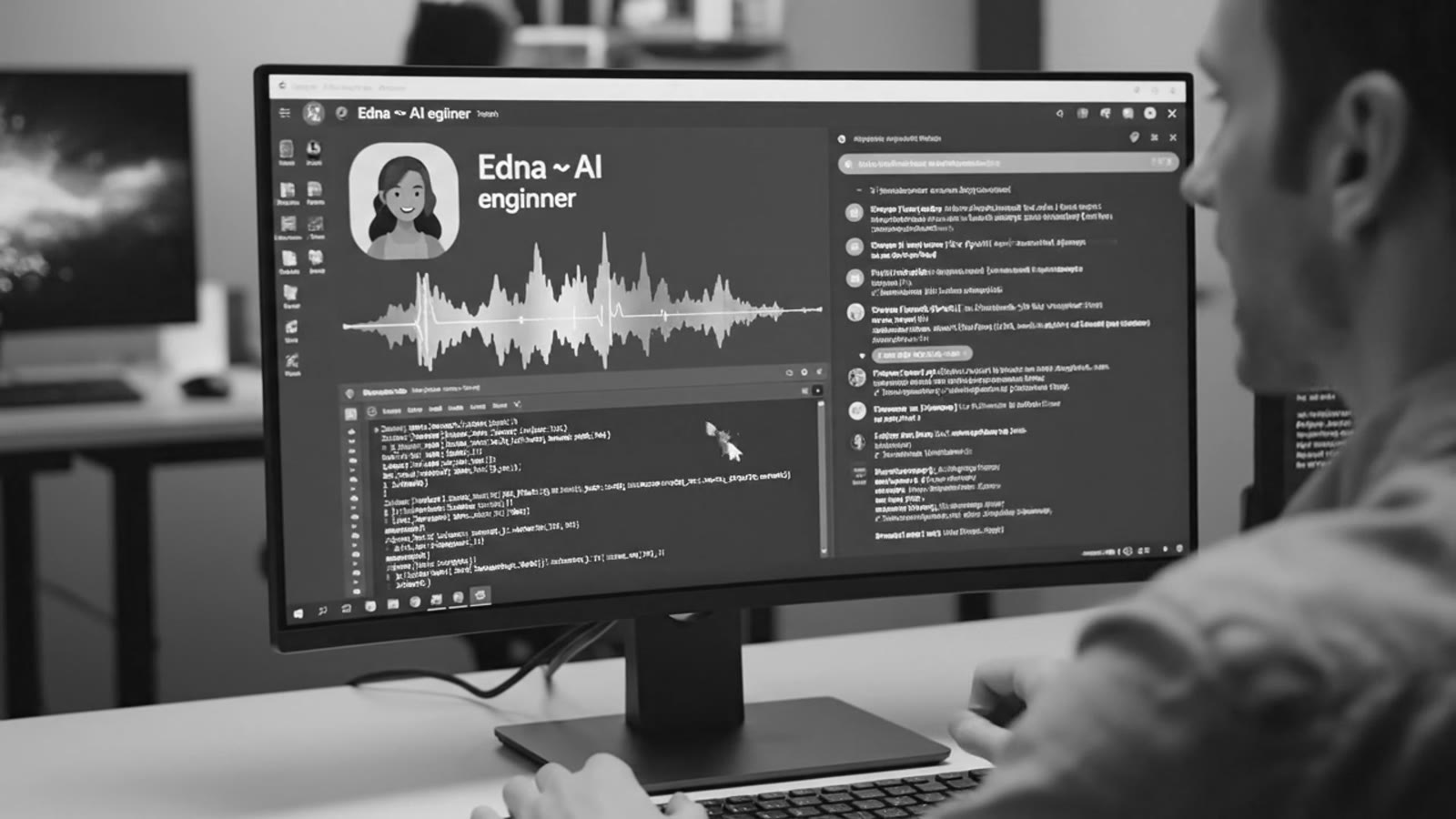 A live pairing session with Edna, Naggare's AI engineer, on screen